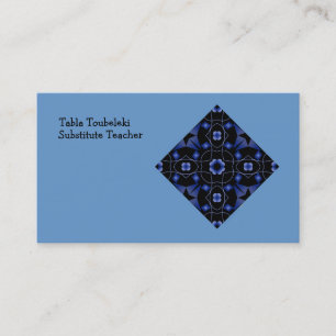 Tarjeta De Visita Plantilla azul del personalizado del arte del