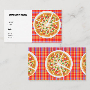 TARJETA DE VISITA PLANTILLA BÁSICA PIZZA