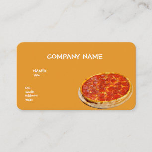 TARJETA DE VISITA PLANTILLA BÁSICA PIZZA