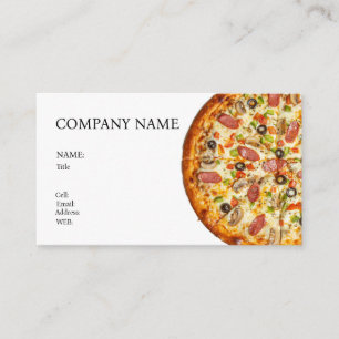 TARJETA DE VISITA PLANTILLA BÁSICA PIZZA