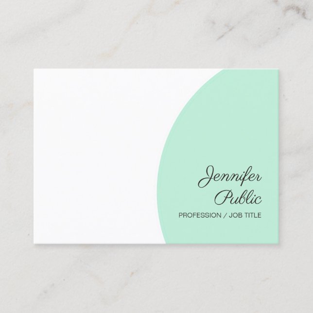 Tarjeta De Visita Plantilla caligrafiada moderna de Personalizado ve (Anverso)