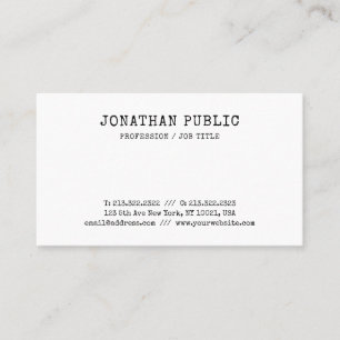 Tarjeta De Visita Plantilla clásica de diseño simple Elite de aspect