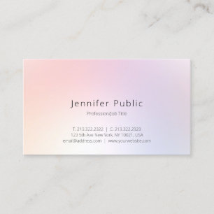 Tarjeta De Visita Plantilla colorida minimalista elegante moderna
