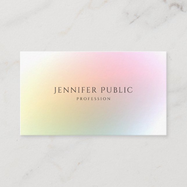 Tarjeta De Visita Plantilla Colorida moderna Diseño elegante (Anverso)