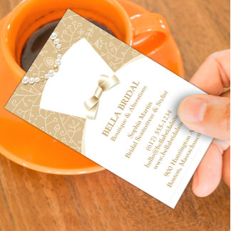 Tarjeta De Visita Plantilla de alteración de vestido de novia para c