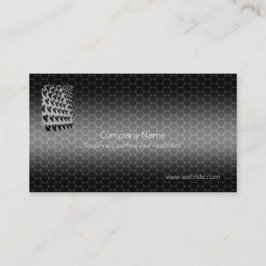 Tarjeta De Visita Plantilla de aspecto metálico de tuercas y tornill