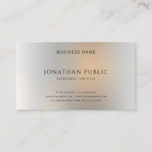 Tarjeta De Visita Plantilla de aspecto metálico moderno profesional 