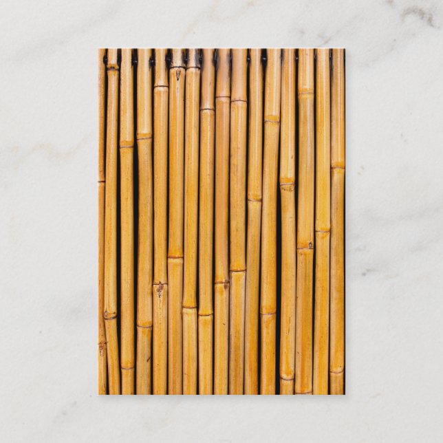 Tarjeta De Visita Plantilla de bambú hawaiana tropical del fondo (Anverso)