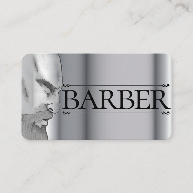 Tarjeta De Visita plantilla de barber (Anverso)