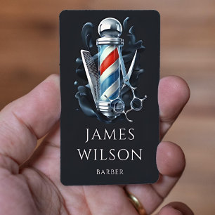 Tarjeta De Visita Plantilla de Barbería Personalizada Tijera lista D