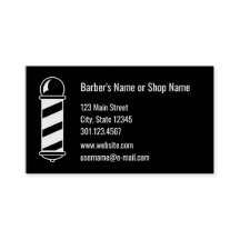 Plantilla de barberos blanco y negro de dos caras