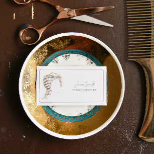 Tarjeta De Visita Plantilla de belleza de peluquero de peluquería de