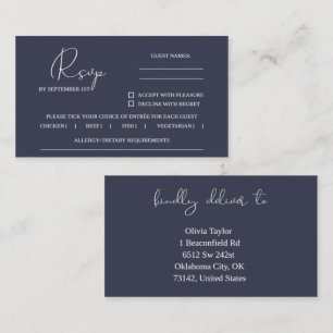 Tarjeta De Visita Plantilla de Boda RSVP