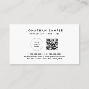 Tarjeta De Visita Plantilla de brillo moderno del código QR del logo