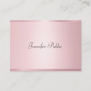 Tarjeta De Visita Plantilla de caligrafía moderna de estilo Rosa Gol