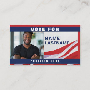 Tarjeta De Visita Plantilla de campaña política personalizado