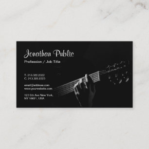 Tarjeta De Visita Plantilla de clases de guitarra de instructores de
