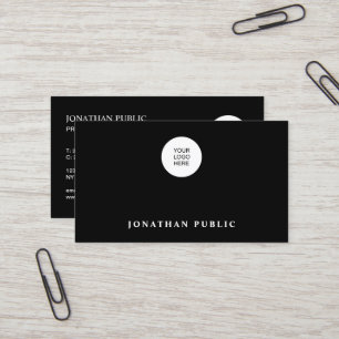 Tarjeta De Visita Plantilla de código QR en blanco y negro para subi