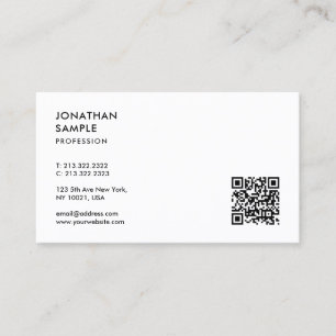 Tarjeta De Visita Plantilla de código QR profesional moderno y elega