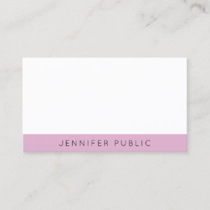 Tarjeta De Visita Plantilla de color blanco morado elegante y creati