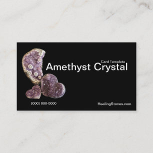 Tarjeta De Visita Plantilla de cristal de Amethyst Crystal