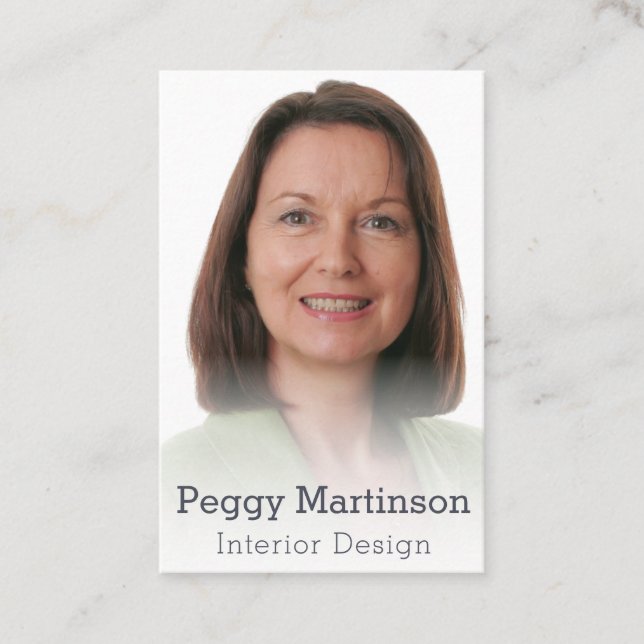 Tarjeta De Visita Plantilla de diseño interior de fotos mixtas (Anverso)