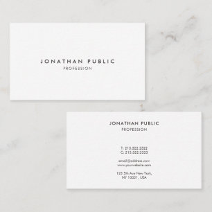 Tarjeta De Visita Plantilla de diseño simple elegante moderno profes