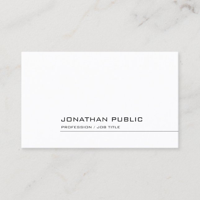 Tarjeta De Visita Plantilla de diseño simple profesional elegante mo (Anverso)