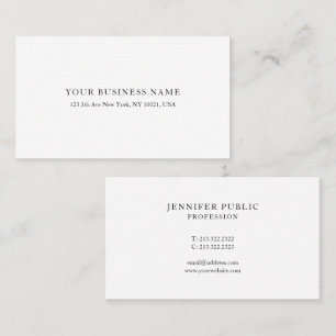Tarjeta De Visita Plantilla de diseño simple y elegante personalizad