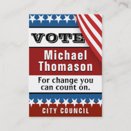 Tarjeta De Visita Plantilla de elección de campaña