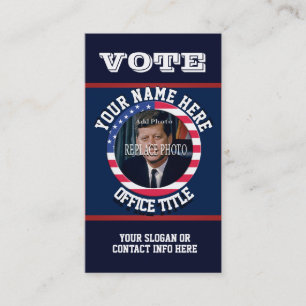 Tarjeta De Visita Plantilla de encargo de la campaña política