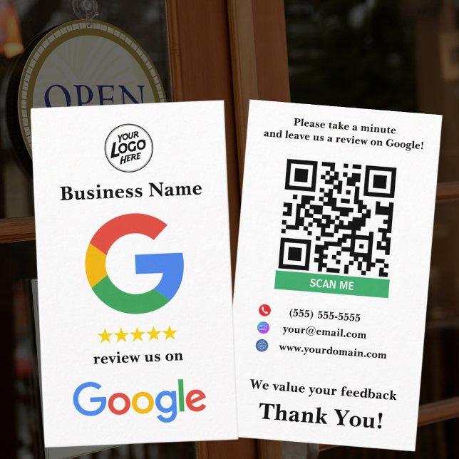 Tarjeta De Visita Plantilla de enlace de Google para la revisión de  (Subido por el creador)
