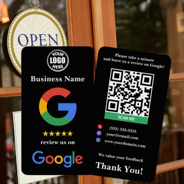 Tarjeta De Visita Plantilla de enlace de Google para la revisión de  (Subido por el creador)