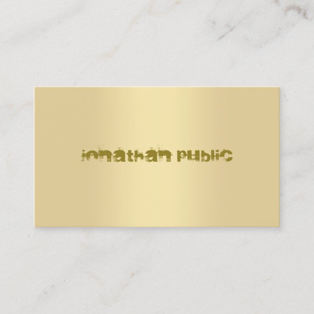 Tarjeta De Visita Plantilla de Faux Gold creativa moderna elegante s (Anverso)