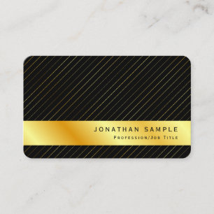 Tarjeta De Visita Plantilla de Faux Gold Personalizada Moderna Elega