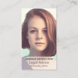 Tarjeta De Visita Plantilla de foto vertical