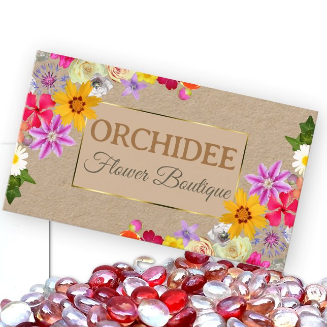 Tarjeta De Visita Plantilla de fotografía de papel elegante de Kraft (Subido por el creador)