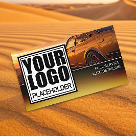 Tarjeta De Visita Plantilla de fotografía del coche del logotipo Omb