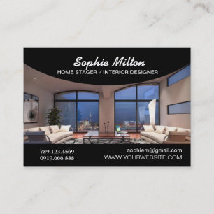 Tarjeta De Visita Plantilla de fotografía del Diseñador de interiore