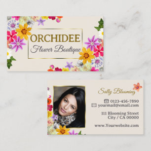 Tarjeta De Visita Plantilla de fotografía Moda elegante de crema de