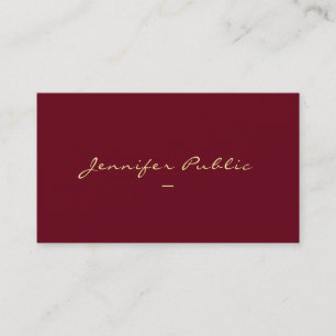 Tarjeta De Visita Plantilla de guión de mano de color elegante Perso