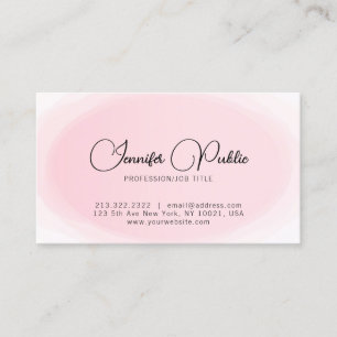 Tarjeta De Visita Plantilla de guión elegante moderno y sencillo de