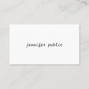 Tarjeta De Visita Plantilla de guión manuscrita moderna elegante sim