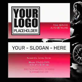 Tarjeta De Visita Plantilla de logotipo de color rosa Giro Gradiente