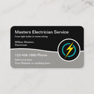 Tarjeta De Visita Plantilla de logotipo de servicio de electricista
