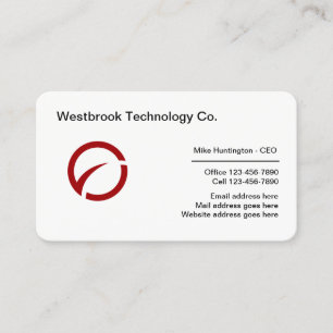 Tarjeta De Visita Plantilla de logotipo de tecnología genial