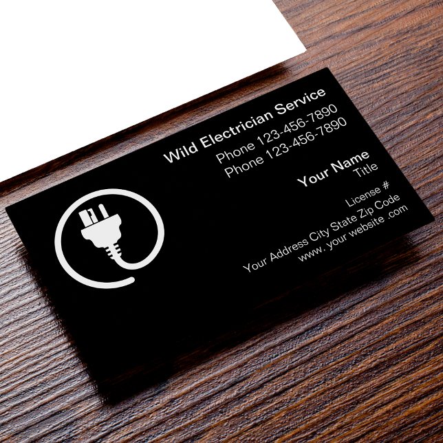 Tarjeta De Visita Plantilla de logotipo eléctrico profesional (Subido por el creador)