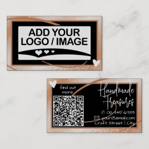 Tarjeta De Visita Plantilla de logotipo Estilo Guay Peach Frame Cute