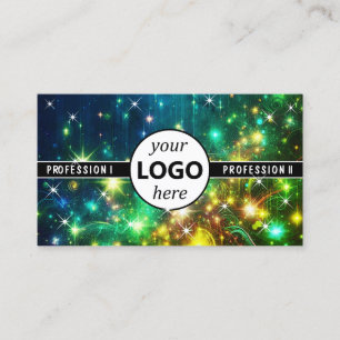Tarjeta De Visita Plantilla de logotipo Galaxia Stars Magic Energeti