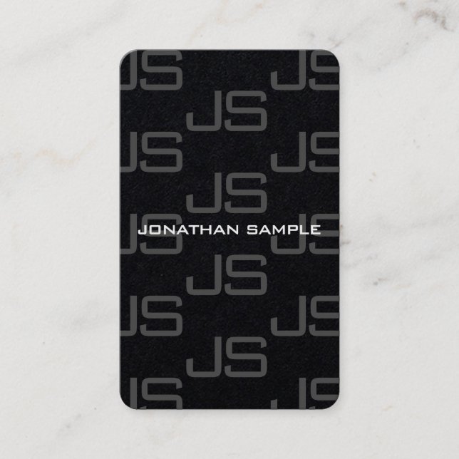 Tarjeta De Visita Plantilla de lujo monograma moderno y elegante per (Anverso)